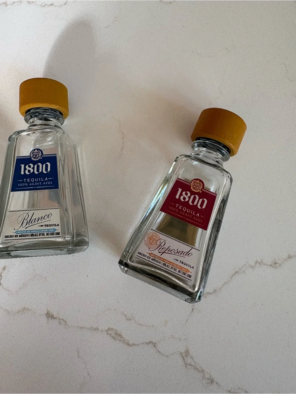DIY CRAFTING OR COLLECTORS EMPTY MINI 1800 TEQUILA BOTTLES 5